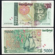 Nota de 5000 Escudos 1997 Vasco da Gama, 5000$00 11/09/1997 Chapa: 3 - Banco de Portugal (Circulada) - Pick 190