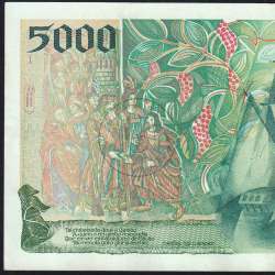5000 Escudos banknote 1995 Vasco da Gama, 5000$00 05/01/1995 Plate: 3 - Bank of Portugal (Circulated) - Pick 190