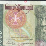 5000 Escudos banknote 1997 Vasco da Gama, 5000$00 11/09/1997 Plate: 3 - Bank of Portugal (Circulated) - Pick 190