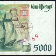 Nota de 5000 Escudos 1997 Vasco da Gama, 5000$00 11/09/1997 Chapa: 3 - Banco de Portugal (Circulada) - Pick 190