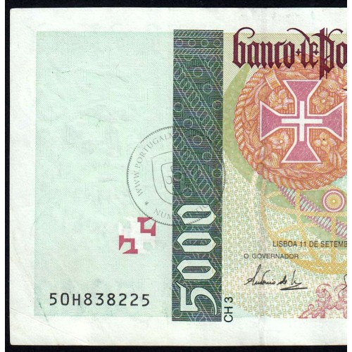 Nota de 5000 Escudos 1997 Vasco da Gama, 5000$00 11/09/1997 Chapa: 3 - Banco de Portugal (Circulada) - Pick 190