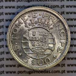 São Tomé e Príncipe 5$00 prata 1951, 5 Escudos Prata 1951, (MBC+/Bela-), World Coins - Saint Thomas & Prince Island KM 13
