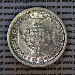 São Tomé e Príncipe 5$00 prata 1951, 5 Escudos Prata 1951, (MBC+/Bela-), World Coins - Saint Thomas & Prince Island KM 13