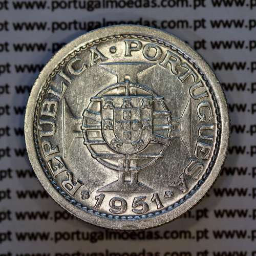 São Tomé e Príncipe 5$00 prata 1951, 5 Escudos Prata 1951, (MBC+/Bela-), World Coins - Saint Thomas & Prince Island KM 13