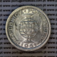São Tomé e Príncipe 5$00 prata 1951, 5 Escudos Prata 1951, (MBC+/Bela-), World Coins - Saint Thomas & Prince Island KM 13