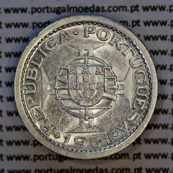 São Tomé e Príncipe 5$00 prata 1951, 5 Escudos Prata 1951, (MBC+/Bela-), World Coins - Saint Thomas & Prince Island KM 13 02