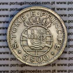 São Tomé e Príncipe 5$00 prata 1951, 5 Escudos Prata 1951, (MBC+), World Coins - Saint Thomas & Prince Island KM 13