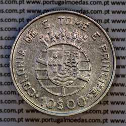 São Tomé e Príncipe, 10$00 Escudos 1939 prata, 10 Escudos Prata 1939, (MBC+), World Coins Saint Thomas & Prince Island KM 7