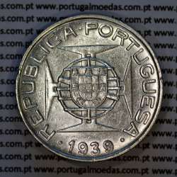 São Tomé e Príncipe, 10$00 Escudos 1939 prata, 10 Escudos Prata 1939, (MBC+), World Coins Saint Thomas & Prince Island KM 7 2