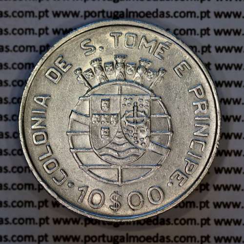 São Tomé e Príncipe, 10$00 Escudos 1939 prata, 10 Escudos Prata 1939, (MBC+), World Coins Saint Thomas & Prince Island KM 7 4