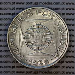 São Tomé e Príncipe, 10$00 Escudos 1939 prata, 10 Escudos Prata 1939, (MBC+), World Coins Saint Thomas & Prince Island KM 7 4
