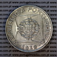 São Tomé e Príncipe, 10$00 Escudos 1939 prata, 10 Escudos Prata 1939, (MBC+), World Coins Saint Thomas & Prince Island KM 7 4