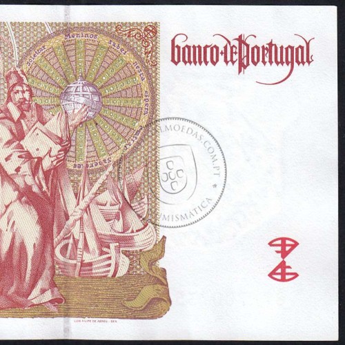 500 Escudos banknote 2000 João de Barros, 500$00 07/11/2000 Plate: 13 - Bank of Portugal (Lightly circulated), Pick 187