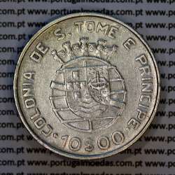10 Escudos 1939 silver, Saint Thomas and Príncipe, Former colony portuguese, (VF+), World Coins Saint Thomas & Prince KM 7 7