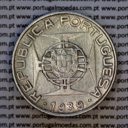 10 Escudos 1939 silver, Saint Thomas and Príncipe, Former colony portuguese, (VF+), World Coins Saint Thomas & Prince KM 7 7