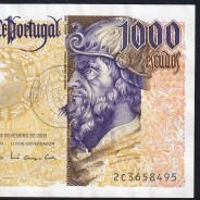 1000 Escudos banknote 2000 Pedro Alvares Cabral, 1000$00 07/11/2000 Plate: 13 - Bank of Portugal (Circulated), Pick 188