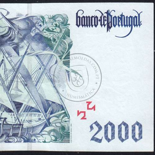 Nota de 2000 Escudos 1997 Bartolomeu Dias, 2000$00 11/09/1997 Chapa: 2 - Banco de Portugal (Circulada) - Pick 189