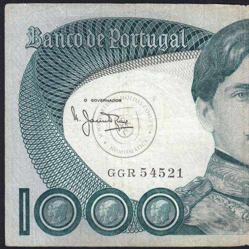 Nota de 1000 Escudos 1981 D.Pedro V, 1000$00 03/12/1981 Chapa: 11 - Banco de Portugal (Circulada)
