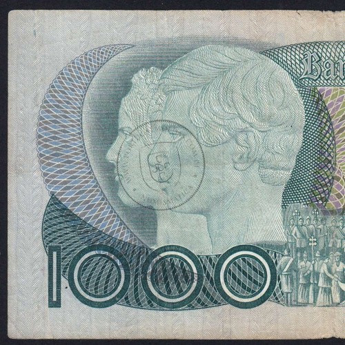 Nota de 1000 Escudos 1981 D.Pedro V, 1000$00 03/12/1981 Chapa: 11 - Banco de Portugal (Circulada)