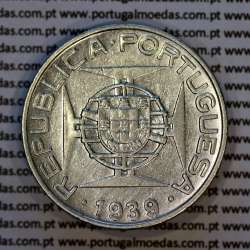 São Tomé e Príncipe, 10$00 Escudos 1939 prata, 10 Escudos Prata 1939, (MBC+), World Coins Saint Thomas & Prince Island KM 7