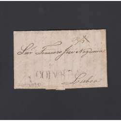 Carta Pré-Filatélica circulada de Coimbra para Lisboa datada de 24-03-1830