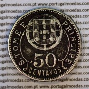 50 Centavos 1928 alpaca de São Tomé e Príncipe Ex-colónia Portuguesa, (BC/MBC-), World Coins Saint Thomas & Prince Island KM 1 d
