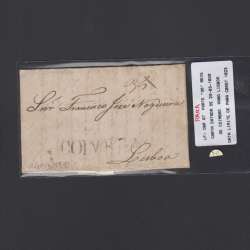 Carta Pré-Filatélica circulada de Coimbra para Lisboa datada de 24-03-1830