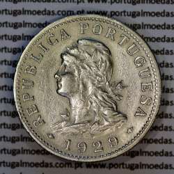 50 Centavos 1929 alpaca de São Tomé e Príncipe Ex-colónia Portuguesa, (MBC+), World Coins Saint Thomas & Prince Island KM 1 f