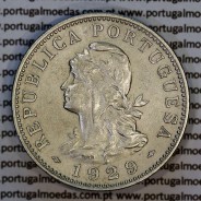 50 Centavos 1929 alpaca de São Tomé e Príncipe Ex-colónia Portuguesa, (MBC+), World Coins Saint Thomas & Prince Island KM 1 d