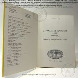 A moeda de Portugal no Mundo – Moeda do Brasil, de J. Ferraro Vaz, Braga, MCMLXXXVI (1986) c