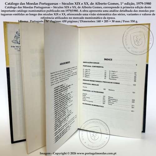 Catalogue of Portuguese Coins – 19th and 20th Centuries, by Alberto Gomes (1st Edition, 1979/1980)