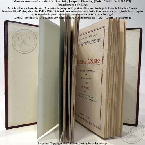 Arab Coins: Inventory and Description – Joaquim Figanier (Portuguese Mint, 1949–1959), Two Parts in One Volume, luxury binding 4