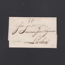 Carta Pré-Filatélica circulada de Coimbra para Lisboa datada de 03-07-1830