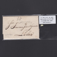 Carta Pré-Filatélica circulada de Coimbra para Lisboa datada de 03-07-1830