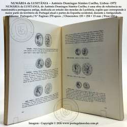 NUMÁRIA da LUSITANIA – António Domingos Simões Coelho, Lisbon - 1972, studies pre-Roman and Roman coins of Lusitania