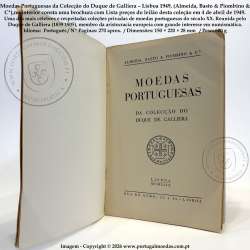 Moedas Portuguesas da Colecção do Duque de Galliera –  Almeida, Basto & Piombino & Cª, Lisboa, 1949 + Lista preços leilão 2