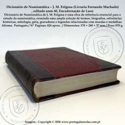 Dicionário de Numismática – J. M. Folgosa (Livraria Fernando Machado), editado anos 60, Encadernação de Luxo 4