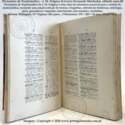 Dictionary of Numismatics – J. M. Folgosa (Livraria Fernando Machado), published in the 1950s–1960s 3