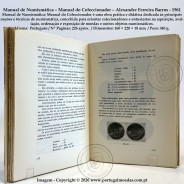 Manual de Numismática – Manual do Coleccionador – Alexandre Ferreira Barros - 1961 d
