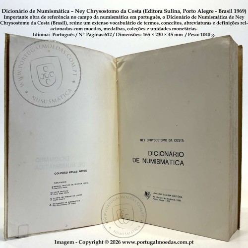 Dicionário de Numismática – Ney Chrysostomo da Costa (Editora Sulina, Porto Alegre - Brasil 1969) b