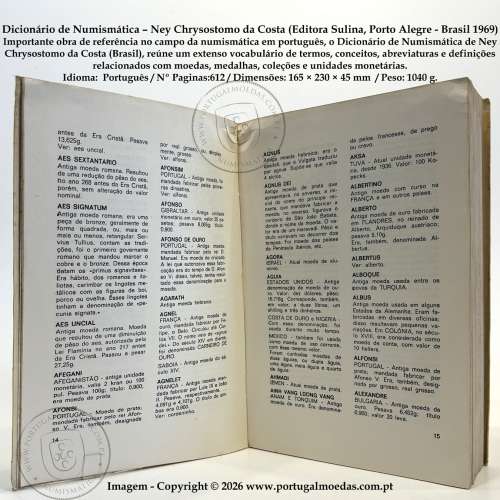 Dictionary of Numismatics – Ney Chrysostomo da Costa (Sulina, Brazil 1969) 3