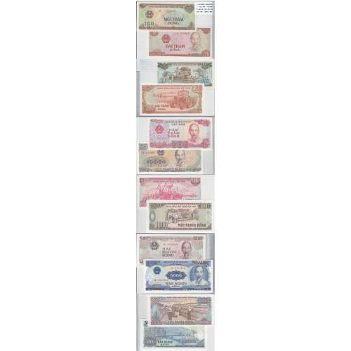VIETNAME - LOTE DE 6 NOTAS DIFERENTES - SERIE 1987-1991 (NÃO CIRCULADAS)