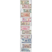 VIETNAME - LOTE DE 6 NOTAS DIFERENTES - SERIE 1987-1991 (NÃO CIRCULADAS)