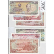 VIETNAME - LOTE DE 3 NOTAS DIFERENTES - SERIE 1987-1988 (NÃO CIRCULADAS)