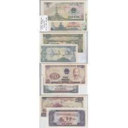 VIETNAME - LOTE DE 4 NOTAS DIFERENTES - SERIE 1980-1985 (NÃO CIRCULADAS)