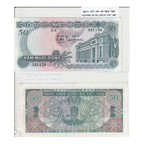 VIETNAME DO SUL - NOTA 50 DONG 1969 (NÃO CIRCULADA)