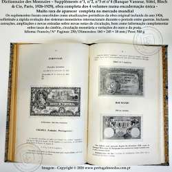 Dictionnaire des Monnaies – Obra completa, n°1 a n°4 (Banque Vasseur, Paris, 1926-1929), encadernados, Muito Raro5