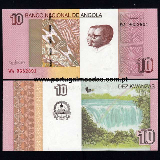 Angola – 10 Kwanzas banknote, 2012 (Uncirculated) – Pick 151b