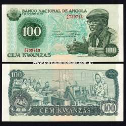 Angola - Nota de 100 (Cem) Kwanzas 1979 (Quase Não Circulada) - Pick 115
