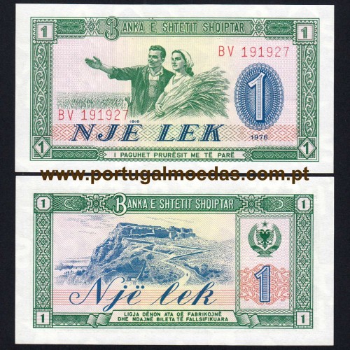 Albania – 1 Lek Banknote, 1976 (Uncirculated) – Pick 40